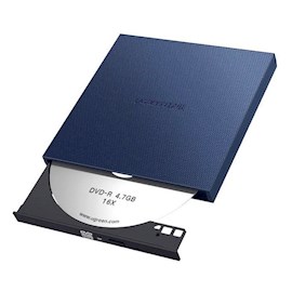 პორტატული DVD ჩამწერი UGREEN CM138 (40576) USB 2.0 Slim External USB DVD Optical Drive Read & Write Blue